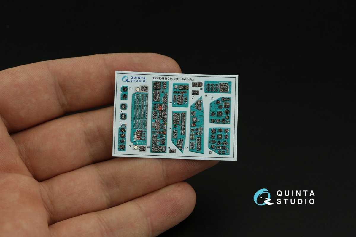 Intérieur imprimé en 3D et coloré sur papier décalcomanie Quinta Studio QDS-48380 Mi-8MT (AMK) (Petite version) 1/48  – image 4