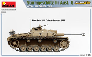 Mini Art 35338 Sturmgeschutz III Ausf. G APRIL 1943 ALKETT PROD. INTERIOR KIT 1/35 – imagen 3