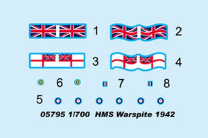 Trumpeter 05795 HMS Warspite 1942 1/700 – imagen 4