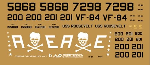 HobbyDecal AL72003V1 F-4J VF-84 Jolly Rogers Late 1971 1/72 – Bild 3