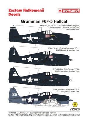 Techmod 72020 - Grumman F6F-5 Hellcat 1/72 – immagine 2