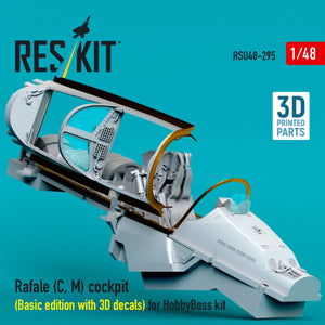 RESKIT RSU48-0295 Rafale (C, M) cockpit (Basic edition with 3D decals) for HobbyBoss kit (3D printed) 1/48 – Bild 3