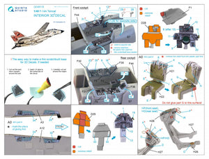 Intérieur imprimé en 3D et coloré sur papier décalcomanie Quinta Studio QD48178 F-14A (pour maquette Hasegawa) 1/48 – image 2