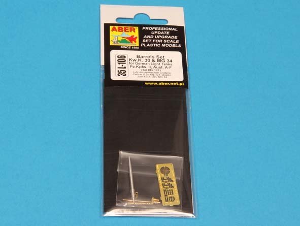 Aber 35L-106N Barrels set KwK.30 &amp;amp; MG 34 for Pz.Kpfw. II, Ausf. A-F 1/35 – immagine 7