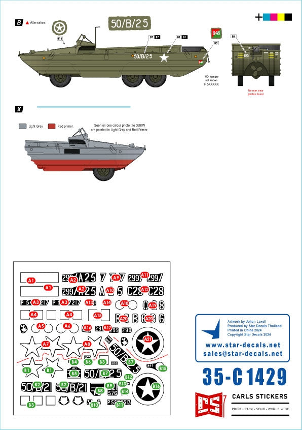 Star Decals 35-C1429 D-Day DUKW. British Amphibians # 1. 50 Coy (GT) and 299 Coy. (GT) RASC. 1/35 – Bild 2