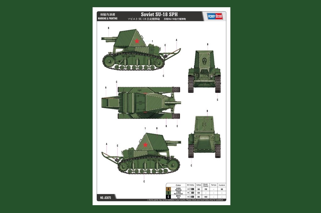 Hobby Boss 83875 Soviet SU-18 SPH 1/35 – imagen 3