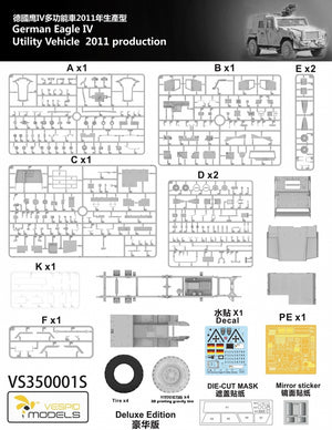 Vespid Models VS350001S German Utility Vehicle 2011 Production Eagle IV ( DELUX EDITION ) 1/35 – Bild 2
