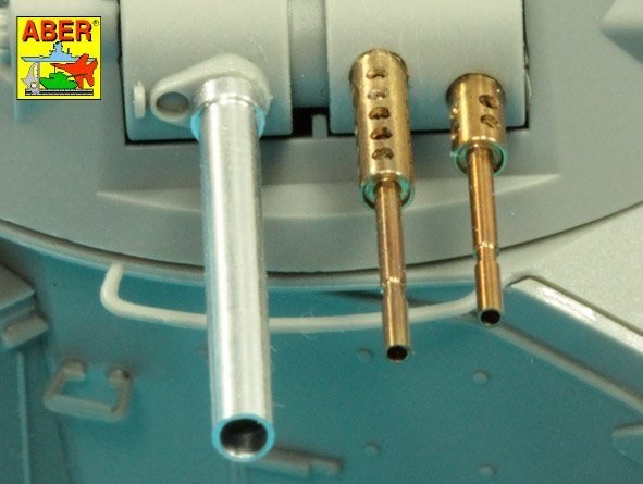 Aber 35L-274 Armament for French Light Armoured Car AML-60-7, barrel for 7,62mm Macxhine guns x 2 pcs. 90mm mortar 1/35 – Bild 4