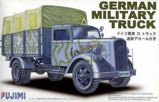 Fujimi 722276 Camion militaire allemand Opel Blitz 3t camouflé 1/72
