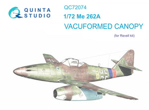 Quinta Studio QC72074 Me-262A verrière transparente sous vide (Revell) 1/72