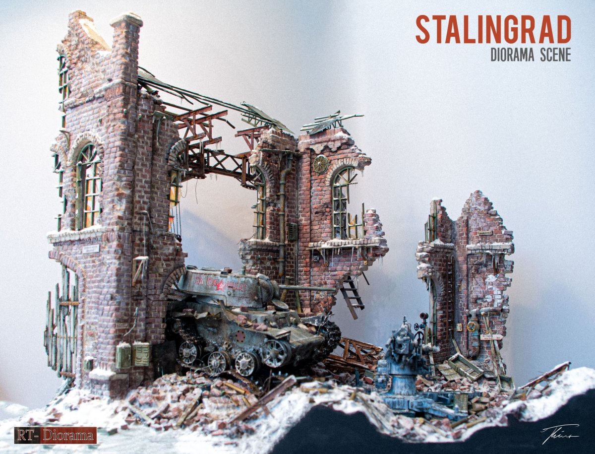 RT-Diorama 35303 Socle de diorama : « Usine de tracteurs de Stalingrad » 1/35 – image 3