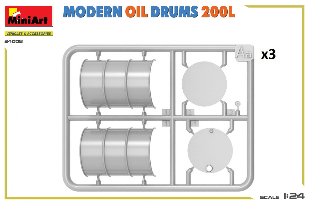 MiniArt 24008 MODERN OIL DRUMS 200L 1/24 – immagine 4