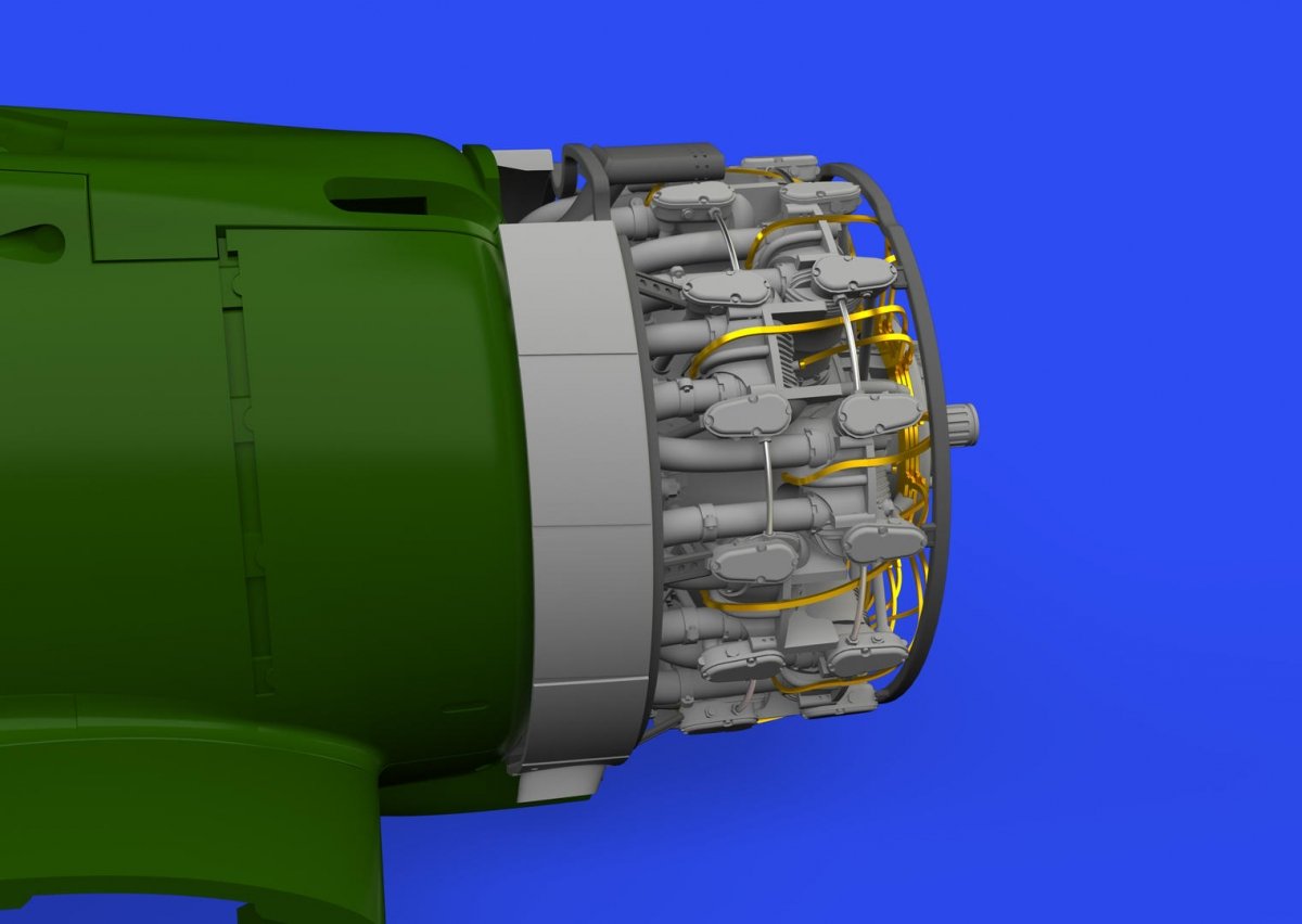Eduard 648763 A6M2 engine complete PRINT EDUARD 1/48