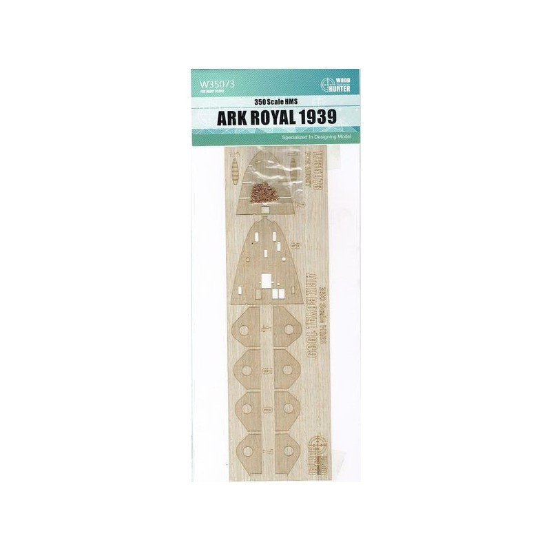 Wood Hunter W35073 Wooden Deck & chain Ark Royal 1939 for Merit Kit 65307 1/350
