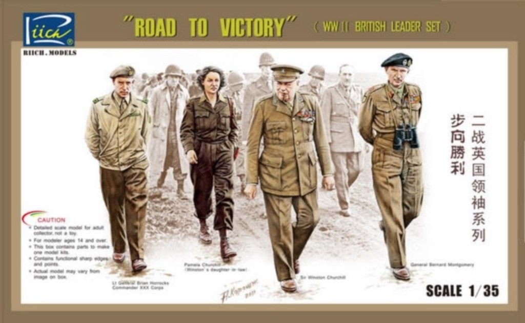Riich Models RV35023 - Coffret de figurines de chefs britanniques de la Seconde Guerre mondiale « En route vers la victoire » à l&amp;#39;échelle 1/35