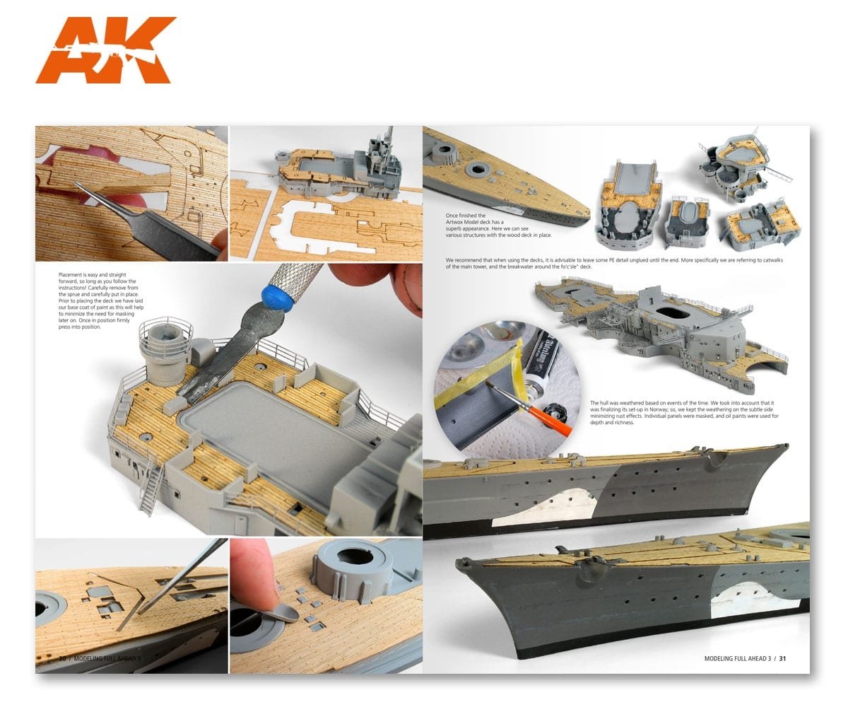 AK Interactive AK249 MODELLING FULL AHEAD 3: BISMARK &amp;amp; TIRPITZ (English) – immagine 9