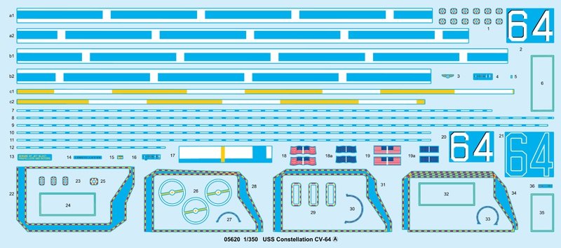 Trumpeter 05620 USS Constellation CV-64 1/350 – immagine 4