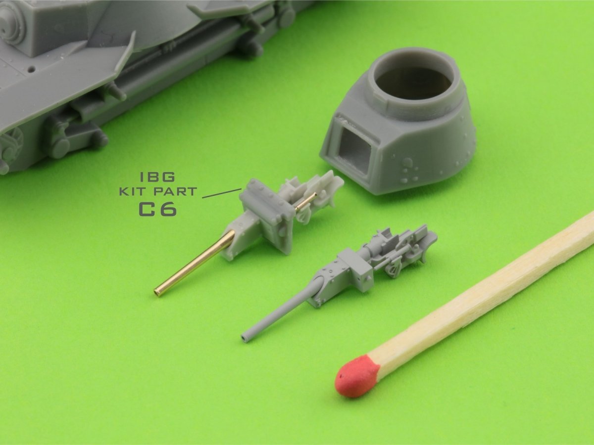 Master GM-72-015 Type 95 Ha-Go - Canon de 37 mm Type 94 avec support en résine (pour maquette IBG) 1/72 – image 9