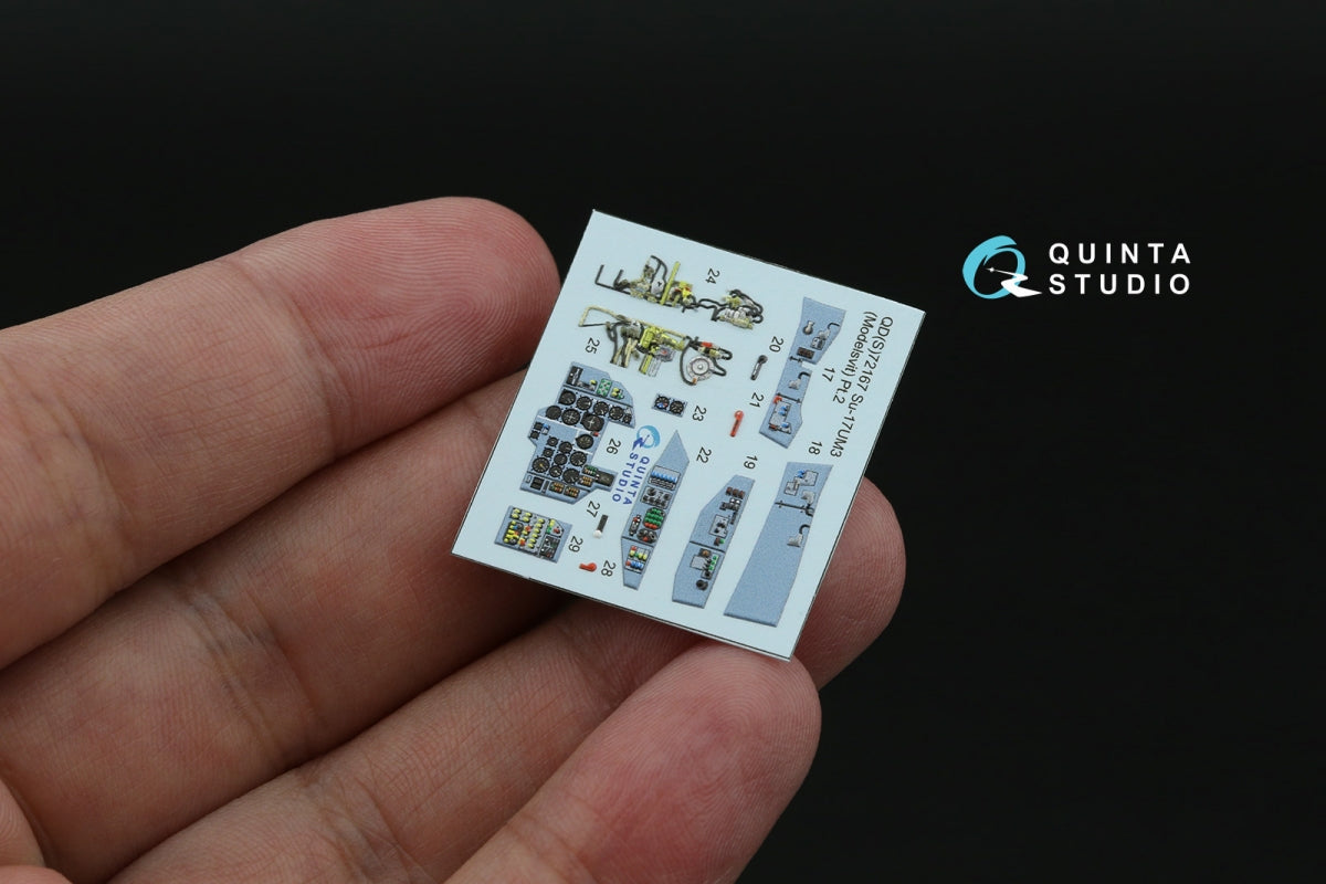 Quinta Studio QD+72167 Su-17UM3 3D-Printed &amp;amp; coloured Interior on decal paper (Modelsvit) (with 3D-printed resin part) 1/72 – zdjęcie 4