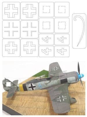 Omask 34011 Fw 190 A-8 (for Eduard 82147, marking B) 1/48
