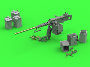 Master GM-35-070 Browning M2HB .50 cal (12,7mm) - z mocowaniem do niszczyciela czołgów M10 (kołyska D70627 z małą skrzynką amunicyjną D68375) 1/35 – imagen 5