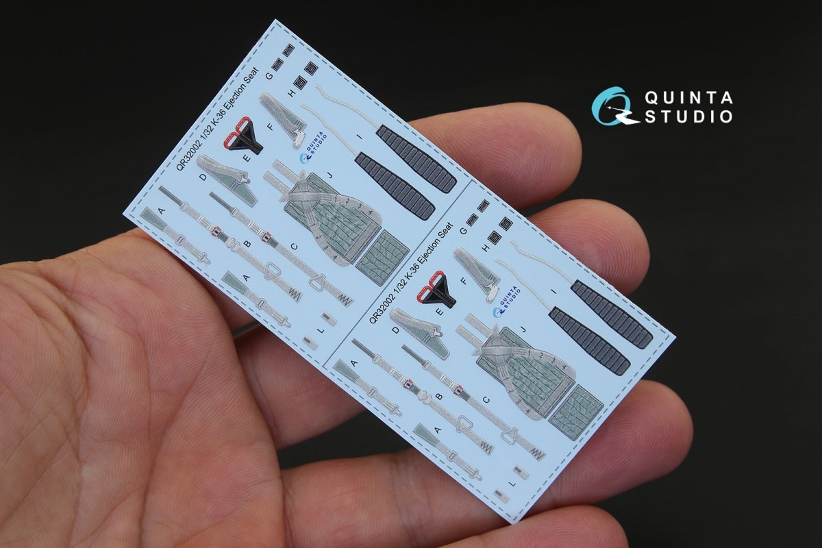Quinta Studio QD32041 Su-30MKK 3D-Printed &amp;amp; coloured Interior on decal paper (for Trumpeter kit) 1/32 – immagine 4