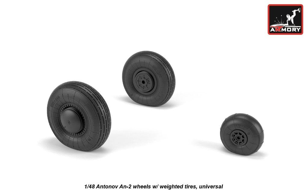 Armory Models AW48036 Antonov An-2/An-3 Colt wheels w/ weighted tires 1/48 – zdjęcie 4