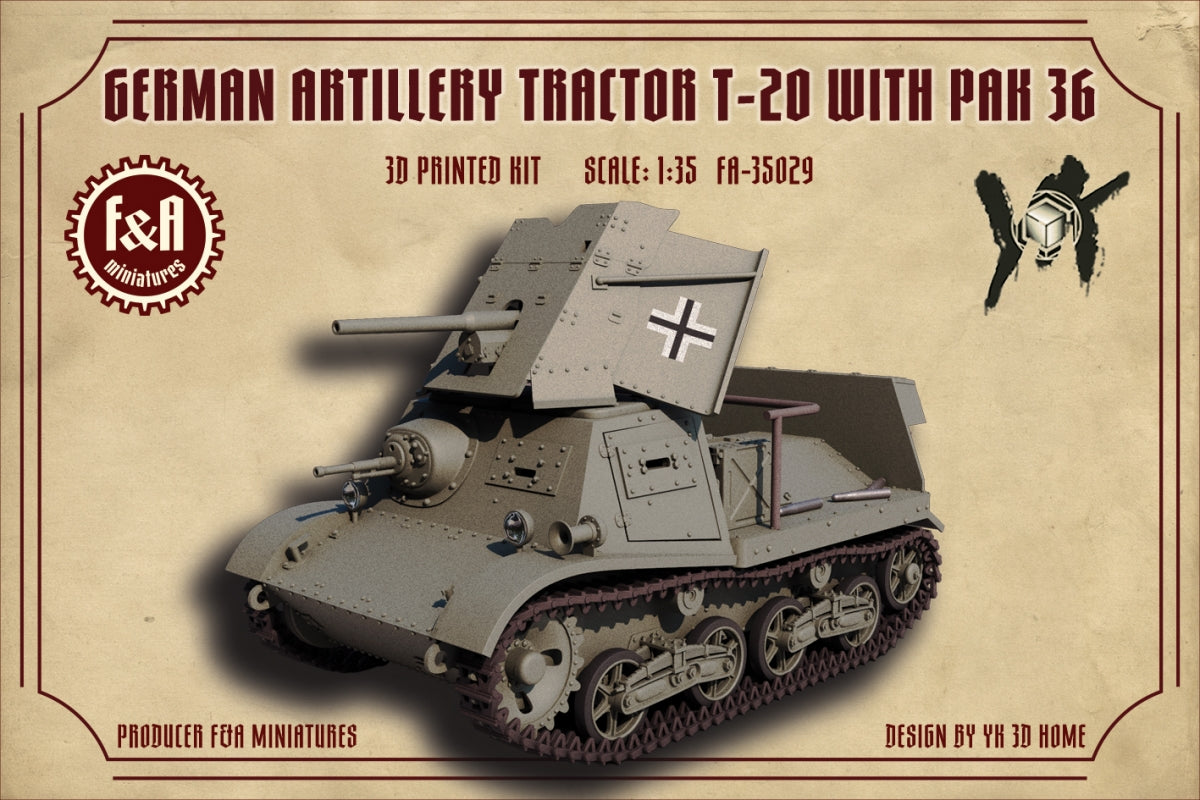 F&amp;A Miniatures FA-35029 T-20 with PAK 36 1/35