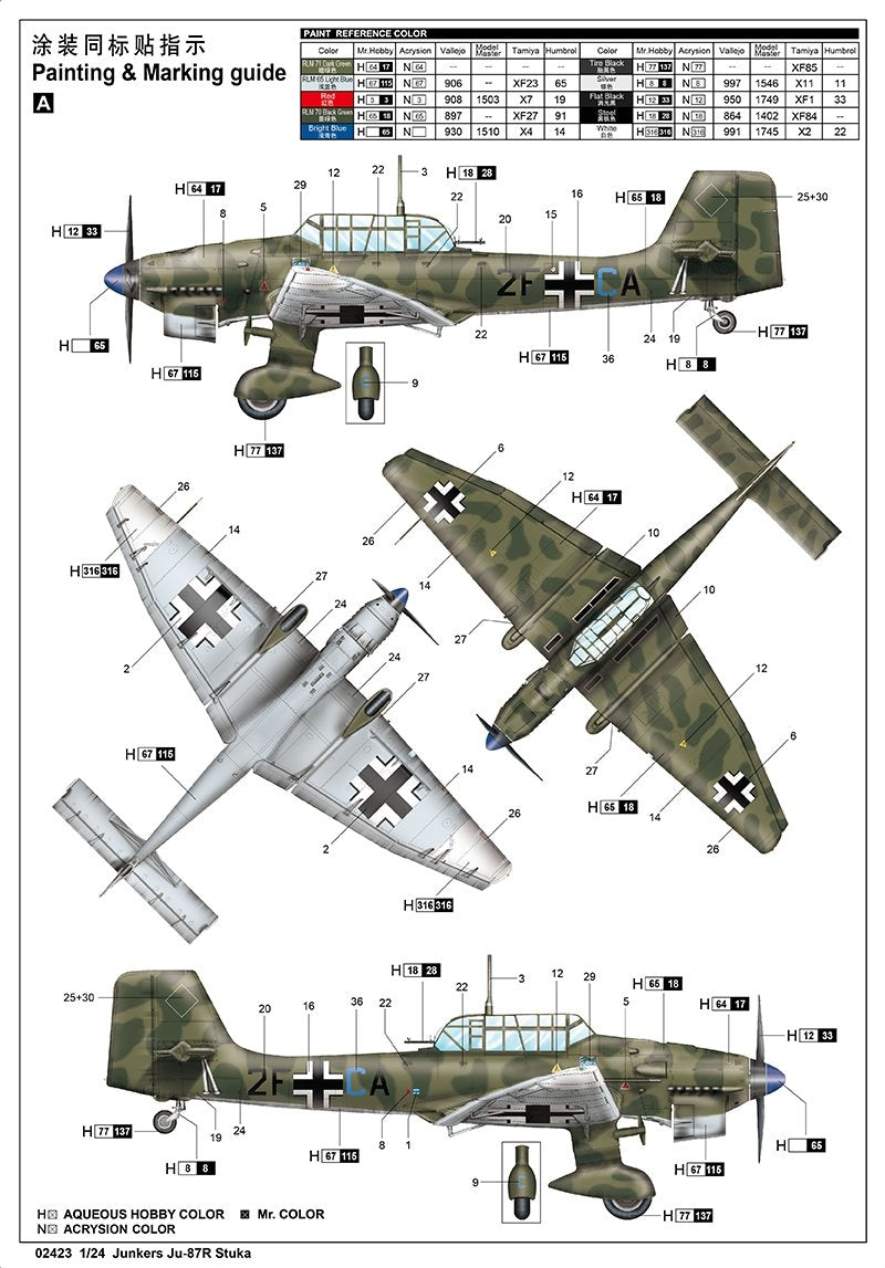 Trumpeter 02423 Junkers Ju-87R Stuka 1/24 – zdjęcie 18
