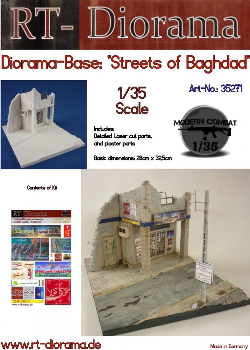 RT-Diorama 35271 Diorama-Base: "Streets of Baghdad" 1/35