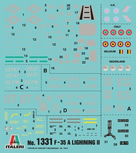 Italeri 1331 F-35A Lighting ll 1/72 – immagine 4