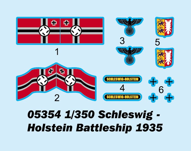 Trumpeter 05354 Schleswig Holstein Battleship 1935 1/350 – image 3
