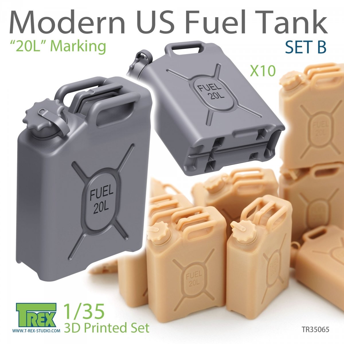 T-Rex Studio TR35065 Modern US Fuel Tank Set B "20L" Marking 1/35