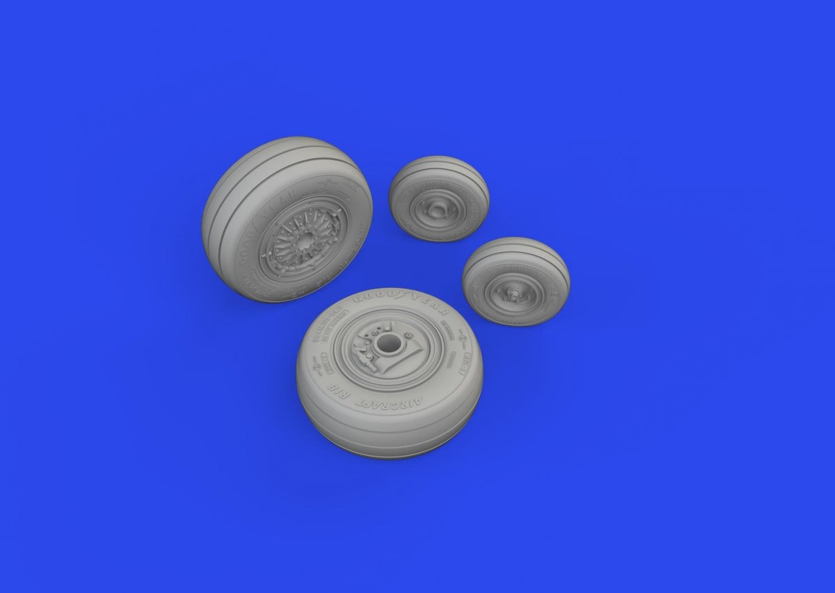 Eduard 648882 F-4E wheels MENG 1/48 – imagen 3