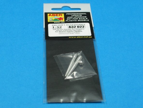Aber A32022 Set of two barrels for Hispano 20mm machine cannons for British fighter Spitfire 1/32 – immagine 3