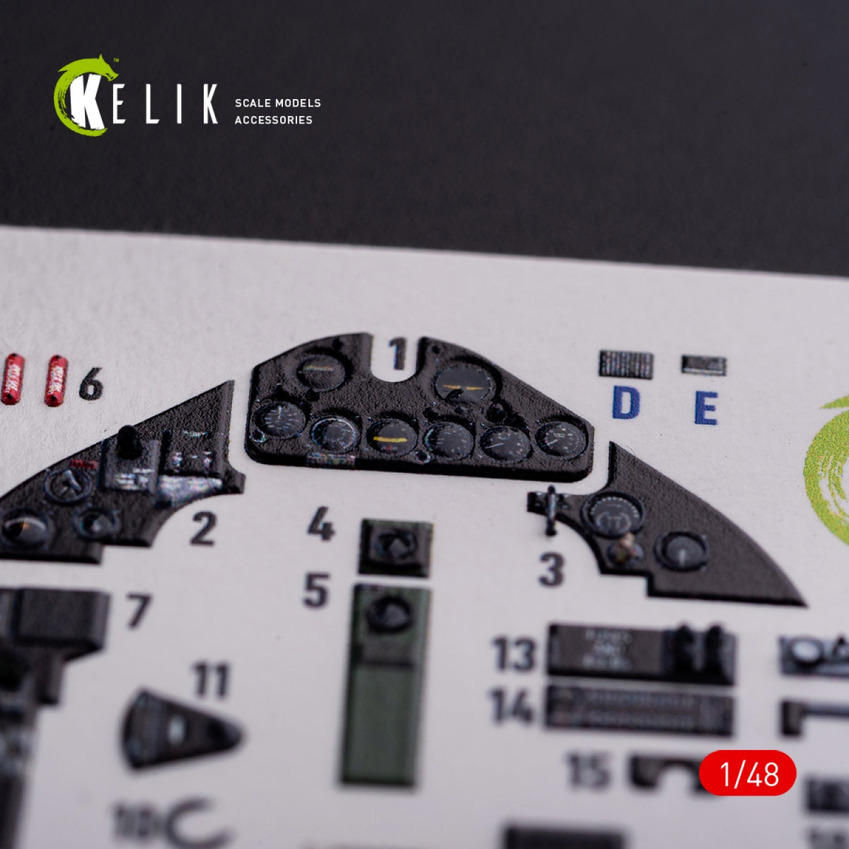 KELIK K48082 FM-1 Wildcat/Martlet Mk.V interior 3D decals for Tamiya kit 1/48 – Bild 4