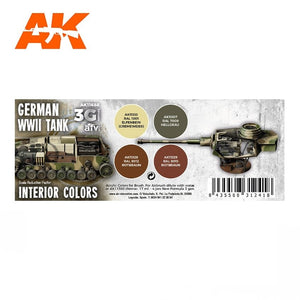 AK Interactive AK11688 3G GERMAN WWII TANK INTERIOR COLORS 4x17 ml – Bild 2