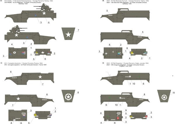 ToRo Model 35D41 - M3/M5A1/M9A1/M14/M16 Half Tracks in Polish service vol.1 1/35 – Bild 2