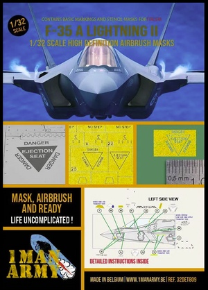 Maquette 1 Man Army 32DET809 F-35 A Lightning II (Italeri) 1/32