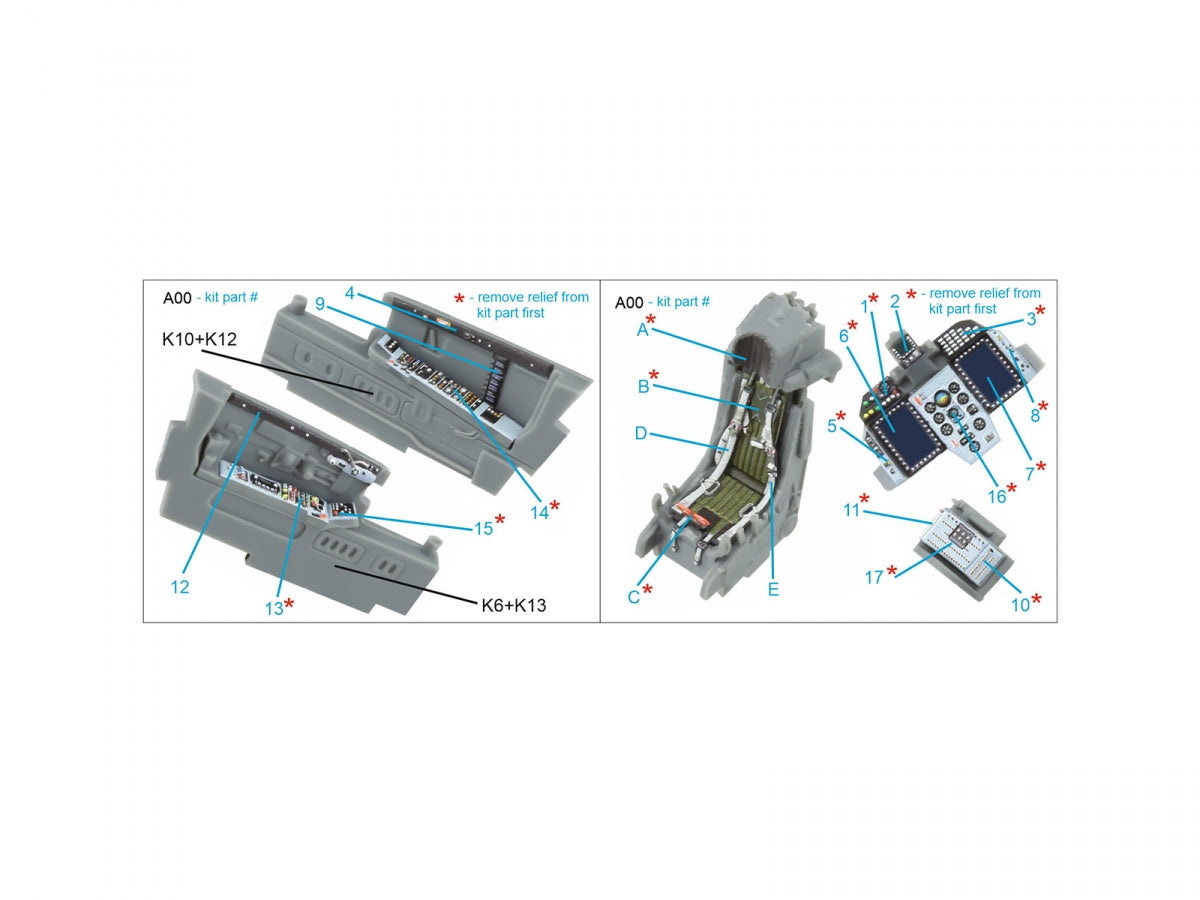 Quinta Studio QD72161 MiG-29SMT 3D-Printed &amp;amp; coloured Interior on decal paper (GWH) 1/72 – Bild 2