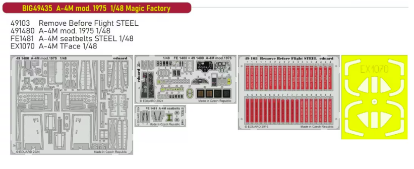 Eduard BIG49435 A-4M Mod. 1975 detail set for Magic Factory 1/48 – Bild 2