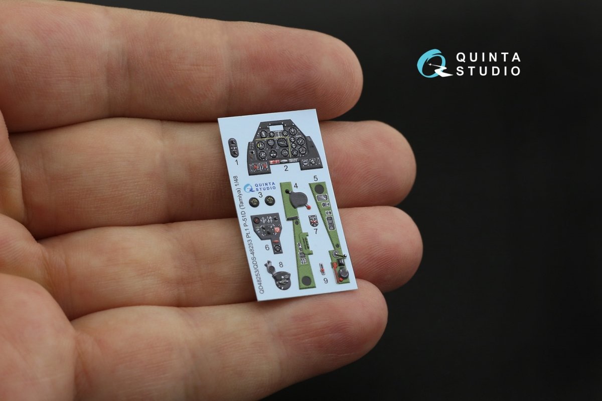 Quinta Studio QDS-48253 P-51D 3D-Printed &amp;amp; coloured Interior on decal paper ( Tamiya ) (small version) 1/48 – imagen 7