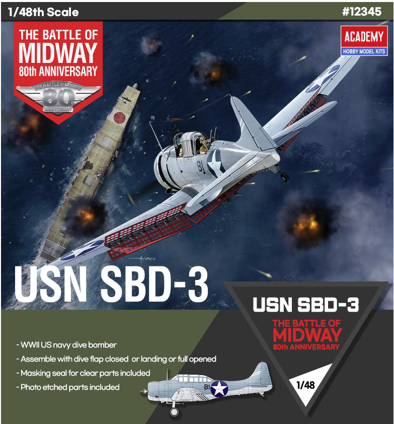 Academy 12345 USN SBD-3 &amp;quot;Battle of Midway&amp;quot; 1/48 – zdjęcie 2