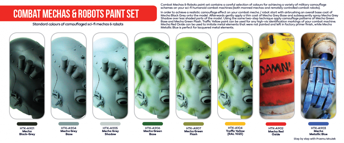 Hataka HTK-AS41 Combat Mechas &amp;amp; Robots paint set – image 2