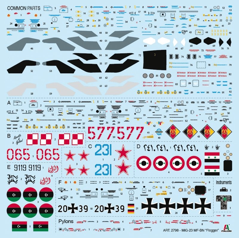 Italeri 2798 MiG-23 MF/BN FLOGGER 1/48 – immagine 9
