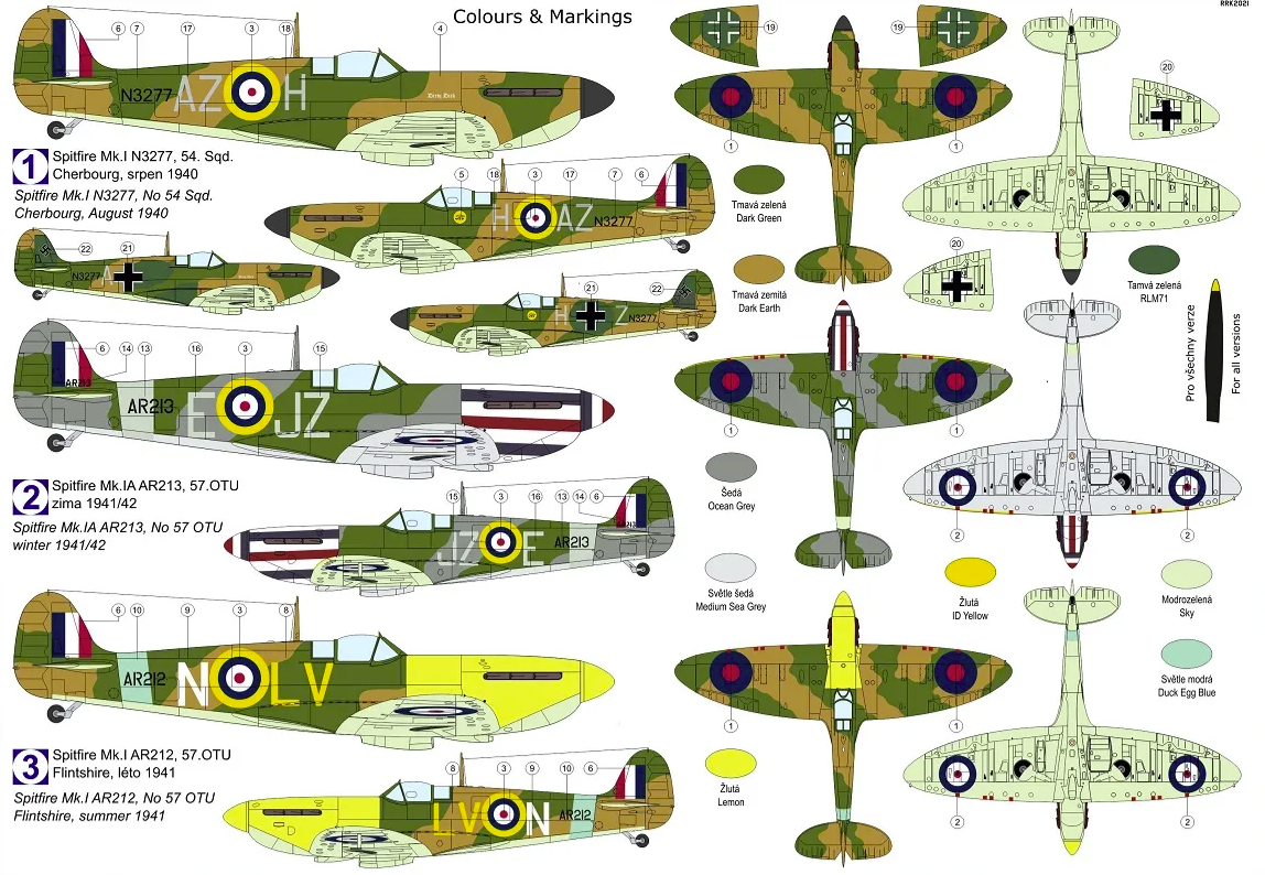 Kovozavody Prostejov KPM0276 Spitfire Mk.Ia „Special Markings“ 1/72 – imagen 2