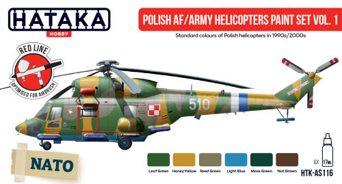 Hataka HTK-AS116 Ensemble de peinture polonais AF / Army Helicopters vol. 1 6x17ml – image 2