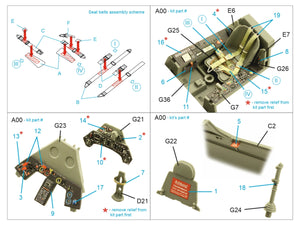 Quinta Studio QD35101 FW 190A-6 3D-Printed &amp;amp; coloured Interior on decal paper (Border Model) 1/35 – immagine 2