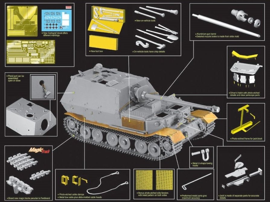 Dragon 6317 Sd.Kfz.184 Ferdinand 1/35 – imagen 2
