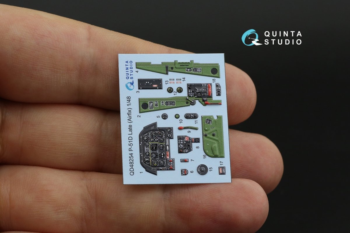 Quinta Studio QD48254 P-51D Late 3D-Printed &amp;amp; coloured Interior on decal paper ( Airfix ) 1/48 – zdjęcie 9